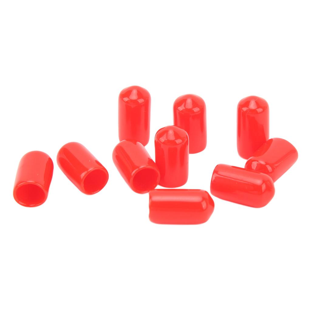 20 Pcs 6mm Brake Caliper Bleed Screw Nipple PVC Dust Cap High Durability for Braking Systems In Most Vehicles Red