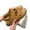 Super Soft Sheepskin Platform Sandals Women's Summer Wear New Models Are Not Tired and Versatile Beach Shoes