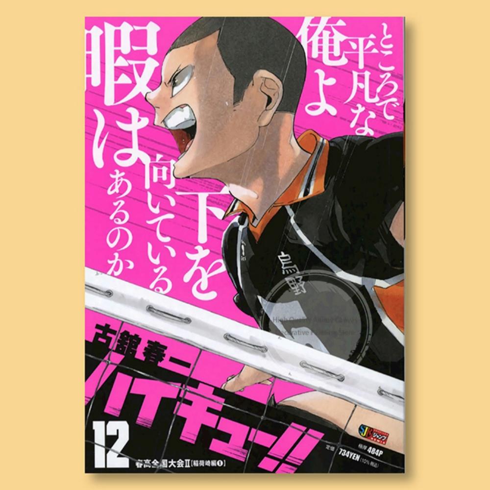 Постер-обложка манги Haikyuu Том 10 Динамичный дизайн волейбола Спортивный аниме-принт Идеально для спальни Коллекция фанатов аниме