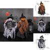 Halloween Pumpkin Ghost Decor Figurine With Plush And Plastic Material For Party Table Centerpiece