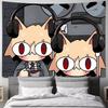 Large Cute Funny Cat Meme Tapestry anime Adorable Girls Atmosphere In Style Room Decoration Home Decoration