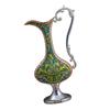 Antique Metal Vases With Handle Embossed Pattern Flower Container For Living Space Bedrooms Centerpieces Decoration