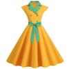 Plaid Vintage Office Summer Dresses Women 2026 Fashion Short Sleeve Retro 1950s 60s Swing Rockabilly Party Dress A-Line Vestidos