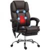 Six Point Vibrating Massage Office Chair - Dark Brown