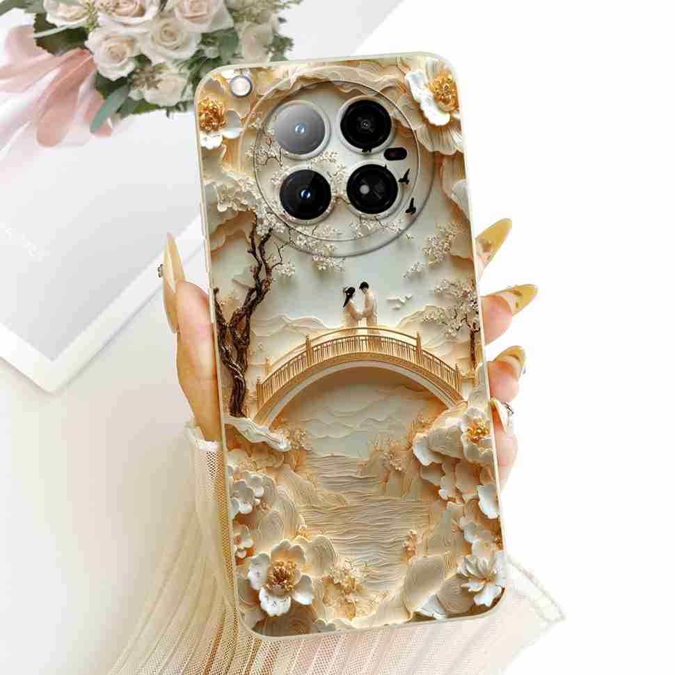 For Infinix Zero 40 4G X6860 Case Luxury Bow Painting Soft Silicone Back Cover For Infinix Zero40 ZERO 40 4G Phone Cases Bumper