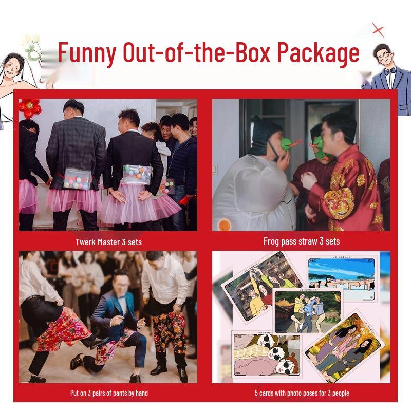 Creative Wedding Guessing Game Cards and Props for Groomsmen, Groom, and Bride