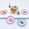 5 шт. Миниатюрные принадлежности для кукольного домика, Китайская тарелка для еды «Двойное счастье», Миниатюры, Кухонный аксессуар