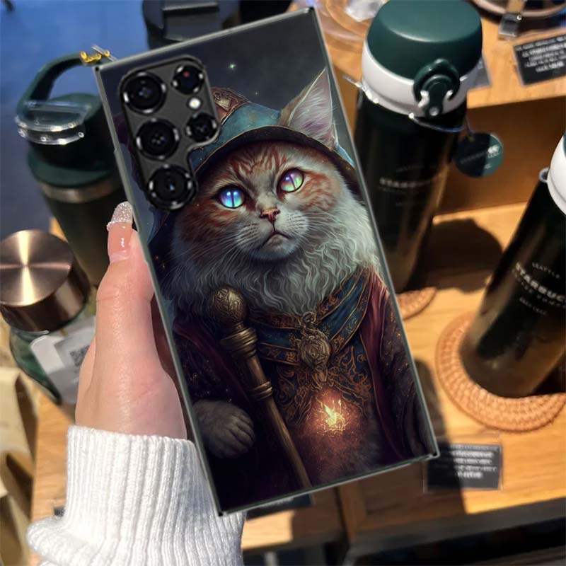 Halloween Magic Cat Cases Phone Case for Samsung Galaxy S26 Ultra S25 Edge S24 S23 FE S21 Plus S20 S22 S10 Cover TPU Capa Shell