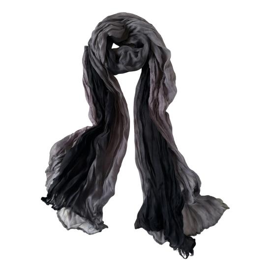 Women Scarf Autumn Winter Tie-Dye Scarf Soft Smooth Texture All-Weather Shawl Versatile Outdoor Accessory