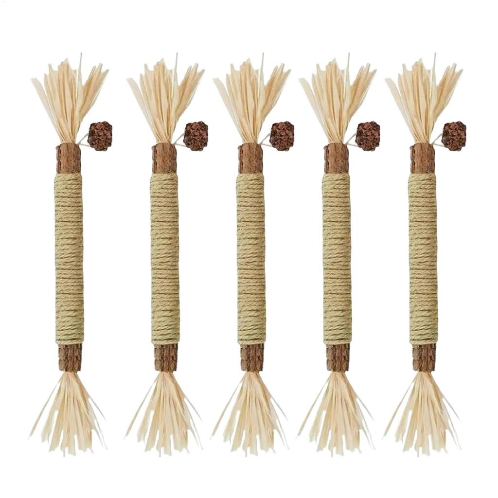 Палочки мататаби 5 штук Натуральные Жевательные Устойчивые к укусам Товары для питомцев Натуральные Палочки мататаби Игрушки для жевания кошек Товары для питомцев