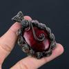 Red Flash Labradorite Gemstone Copper Wire Wrap Handmade Pendant Jewelry For Wedding Gift