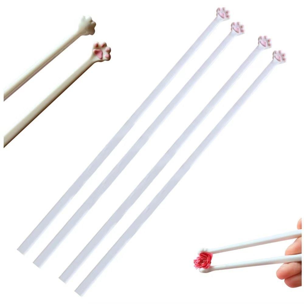 Non-Slip Cat Paw Chopsticks Reusable Pink Paw Food Clip Cute Eating Chopsticks Cooking Tools