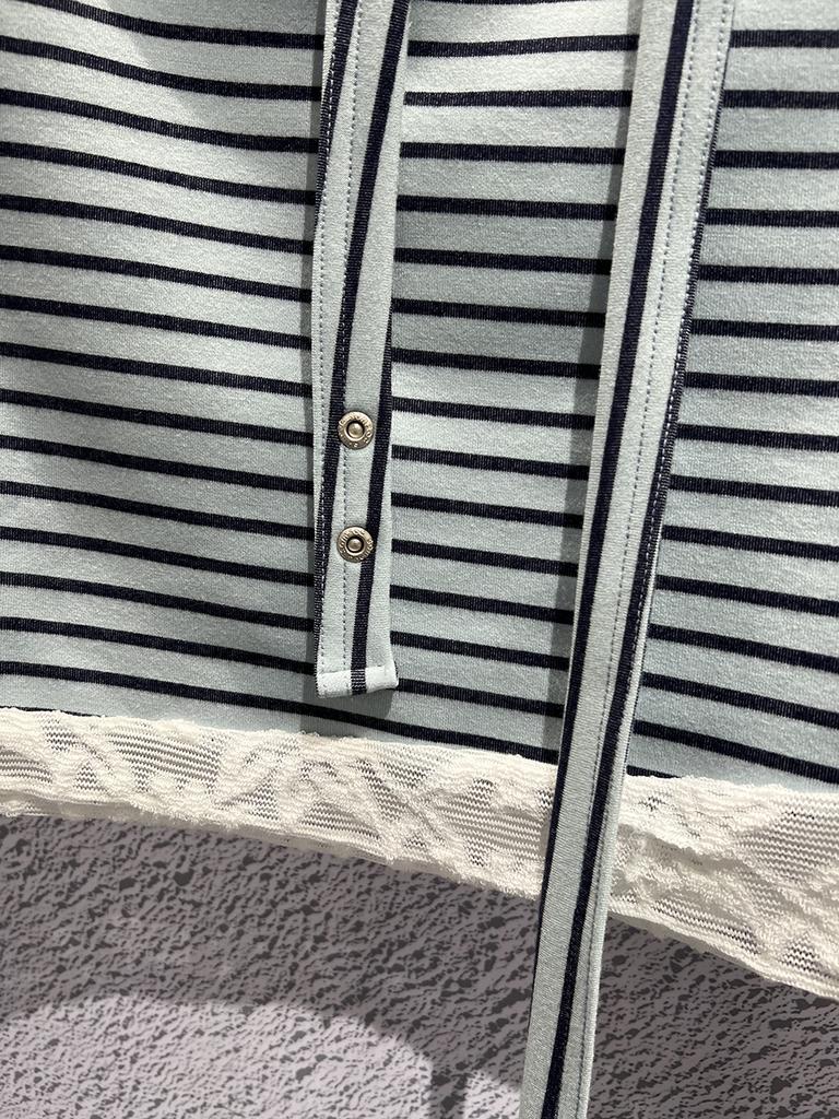 SOMSOC Sally Stripe Scarf Top_Sky Blue