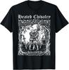 Retro Heated Chivalry Medieval Knights Kissing Funny Pride T-Shirt
