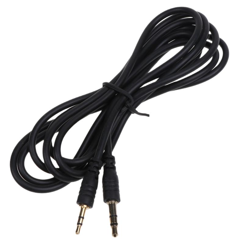 3.5mm Audio Cable Male to Male 2.5mm Stereo Headset Headphone Gold Plated Jack Connector Wire Cord Plug Black Cable