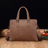 Korean Version of Crazy Horse Leather Men's Handbag Shoulder Bag Briefcase PU Soft Leather Computer Bag Casual Men's Bag