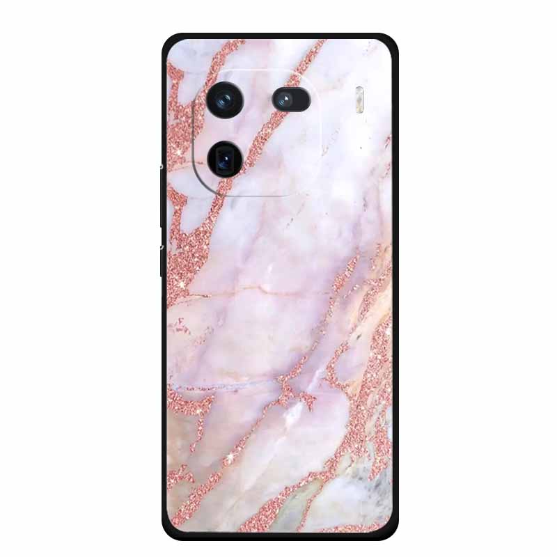Чехол для Vivo iQOO 12 Мраморная расцветка Мягкий силикон ТПУ Чехлы для телефона Для Vivo iQOO 12 Pro 5G V2307A V2329A Цветной Новый чехол