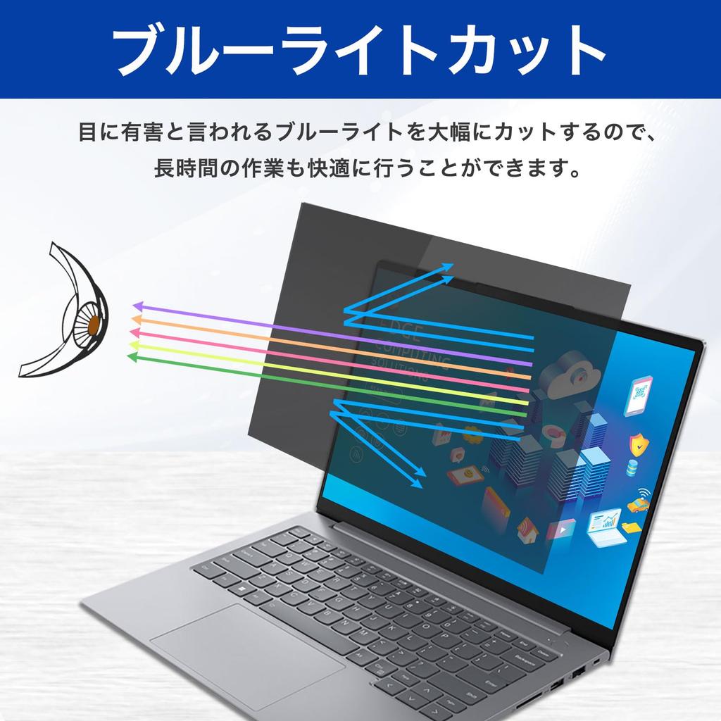 Lifeinnotech 360-Degree Privacy Filter for 13.3-inch 16:10 Screens, Blocks Blue Light, Blocks UV Rays, Anti-Reflective, Double-Sided, Anti-Static