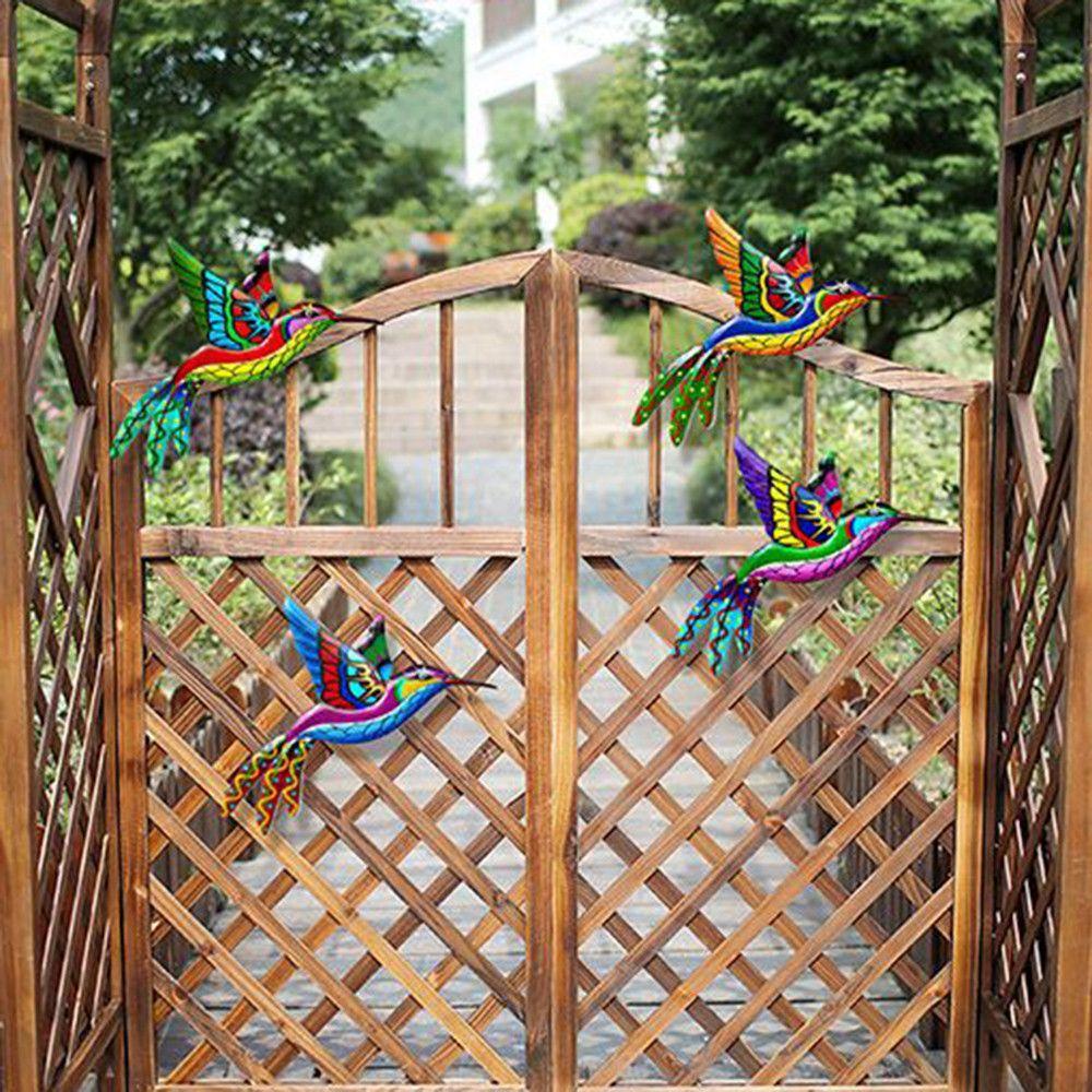 Inspirational Sculpture Garden Backyard Metal Hummingbird Art Craft Sculptures Wall Decoration
