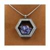 Stones and Minerals. Raw Tanzanite Necklace. Hexagon Model.