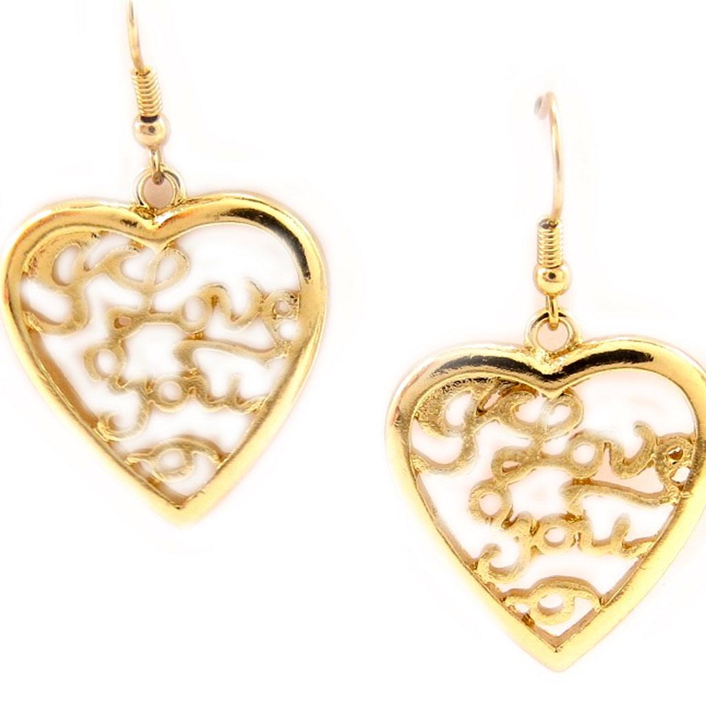Les Trésors De Lily [L5214] - Золотые дизайнерские серьги «Любовь»
