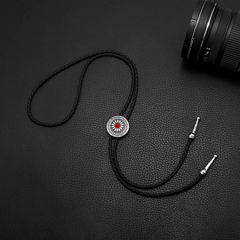 Европейско-американский стиль ретро бирюзовое колье-галстук боло: Универсальный женский свитер премиум-класса