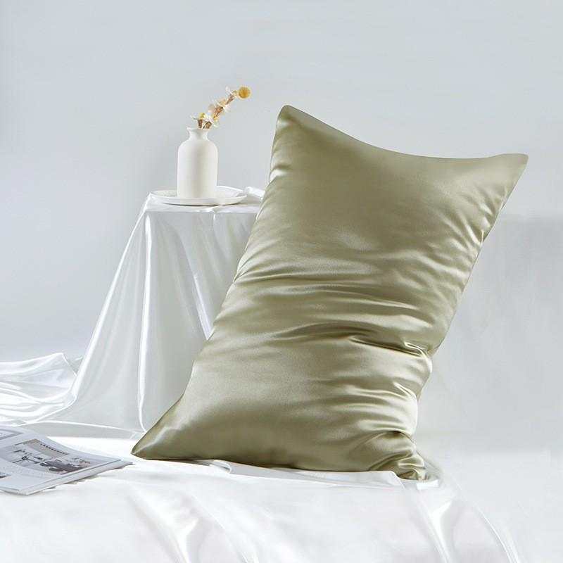 100% Pure Mulberry Silk Pillowcase 19 Momme Satin Weave Zipper/Envelope Bedding Comfort