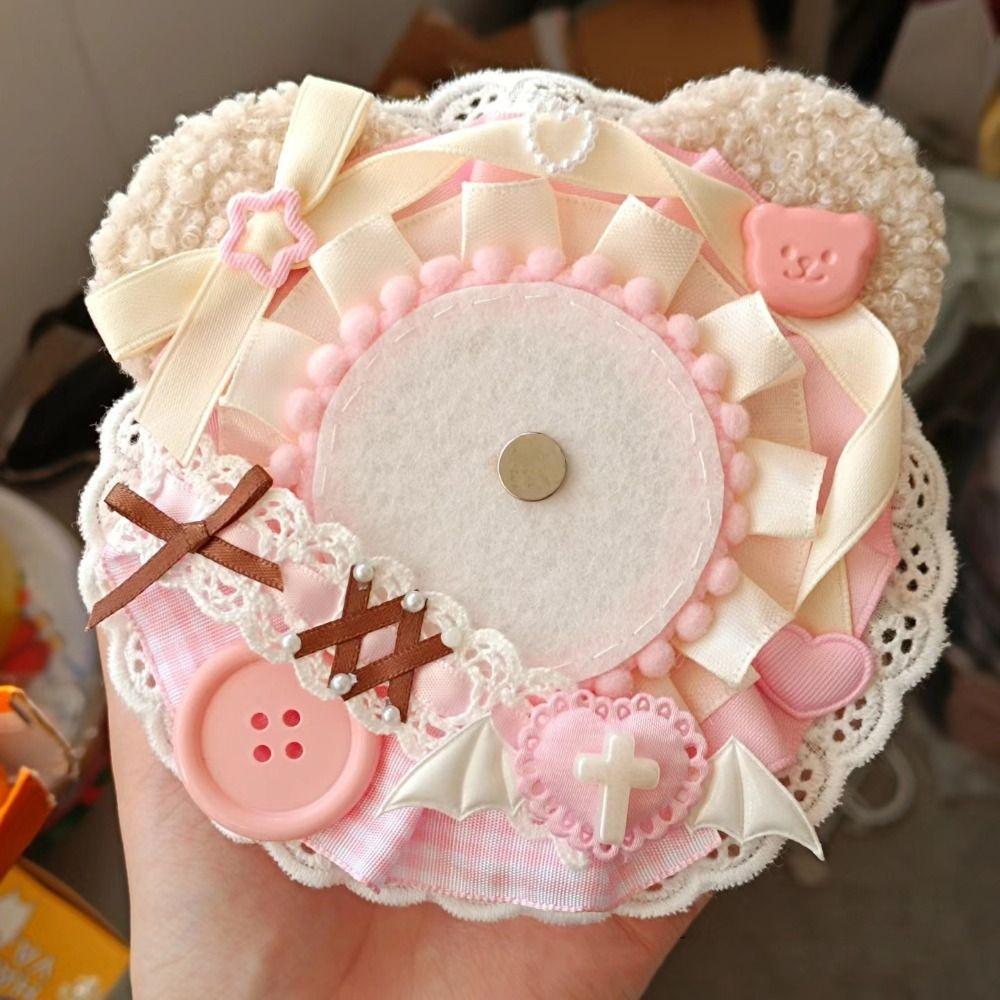 Lacework Anime Pins Display Base DIY Badge Decoration Tray Cute Badge Holder Badge Organizer
