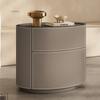 Modern Oval Bedside Table Home Furniture Solid Wood Storage Cabinet Designer Night Stand Minimalist Nightstands for Bedroom
