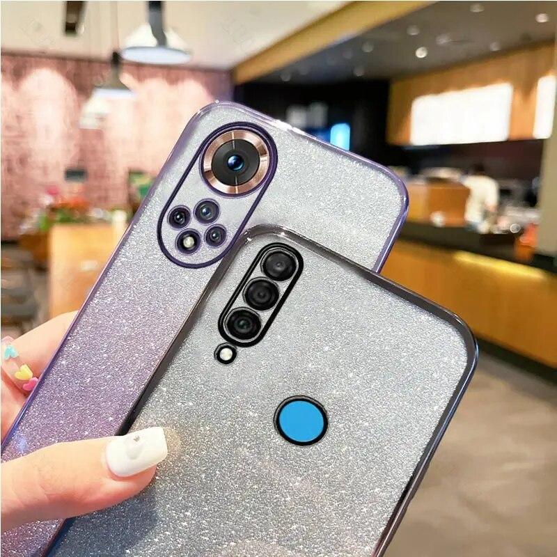 Роскошный чехол с блестящим покрытием Honorx8 X6s x40 для Huawei Honor X8 8x 9x X30 X40 X10 X20 x50 x9a 9x pro 4G 5G