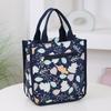 Chunky Nylon Printed Fabric Handbag, Portable Lunch Box Bag for Work, Daily Storage Bag for Mommy
