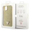 Etui do iPhone 14 Hardcase Guess Rhinestone Triangle Złoty