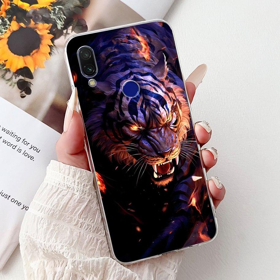Для чехла Xiaomi Redmi 7 7A Чехол Роскошный Расписной Мягкий Прозрачный Силикон ТПУ Ударопрочный Чехол Для Xiaomi Redmi Note 7 Pro Note7 Coque
