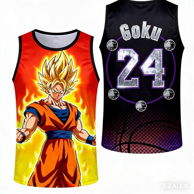 2026 Лето Dragon Ball Ретро Фитнес Жилет Мужской Оверсайз 3D Печать Жилет Семейный Унисекс Детская Спортивная Рубашка