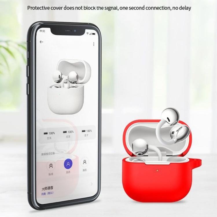 Однотонный мягкий силиконовый защитный чехол для наушников Huawei FreeClip 2 с открытым дизайном, противоударная крышка для беспроводных наушников