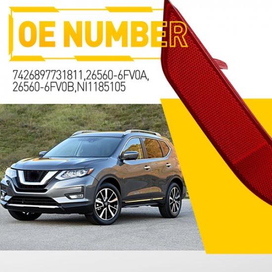 Rear Bumper Reflector Passenger Right Side For Nissan Rogue 2017 2018 2019 2020