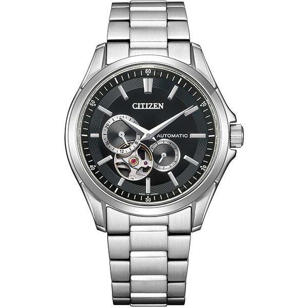 Citizen Мужской NP1010-78E ( Часы CITIZEN COLLECTION Механические Open Heart) Круглые часы, серебро
