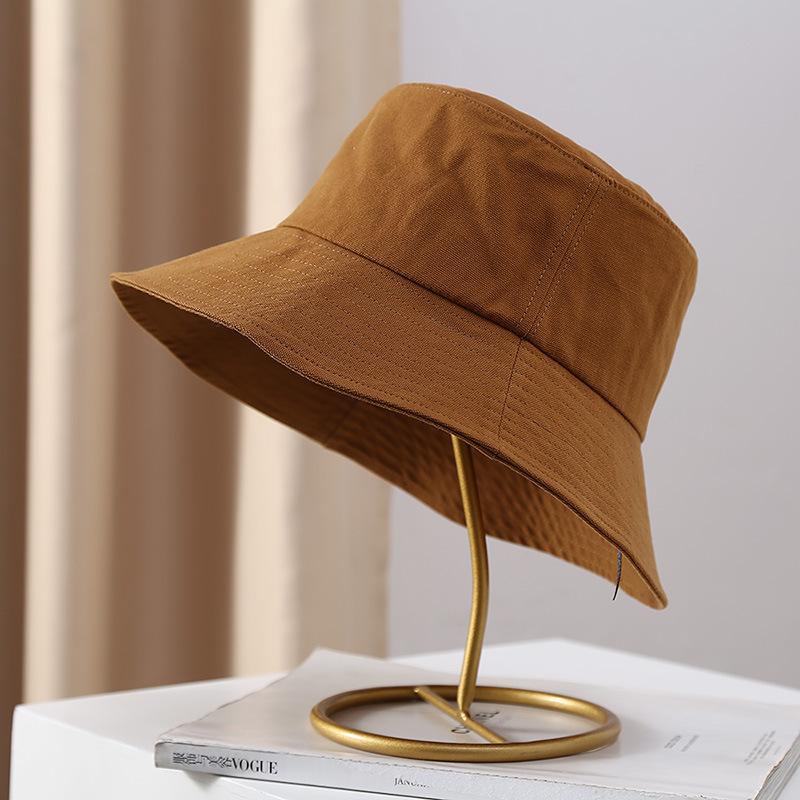 Весенне-летняя женская рыбацкая шляпа, модная однотонная хлопковая панама, уличная повседневная солнцезащитная шляпа с солнцезащитным козырьком