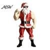 Unique Christmas Party Supplies Muscular Santa Claus Figurine, Funny Hilarious Resin Strong Statue, Novelty Festive Holiday Home Accents Collectible
