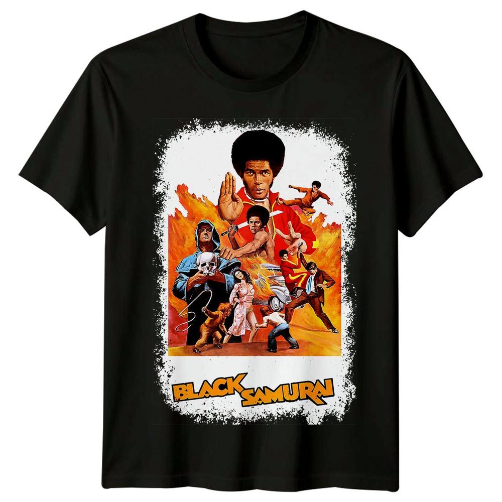 Black Samurai (1976) Movie Poster Inspired T-Shirt Retro 70s Tee Unisex