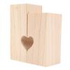 Wooden Heart Candle Holder Dining Table Romantic Decoration Solid Wood Tea Light Candle Holder