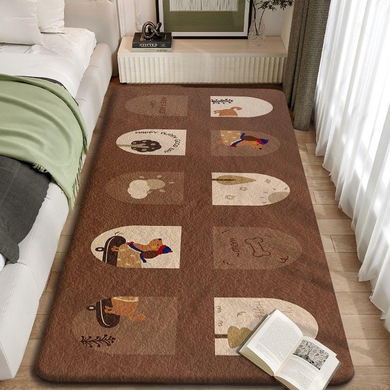 Ковер для спальни, осенне-зимний утолщенный утеплитель, теплый ковер у кровати, мягкий нескользящий ковер