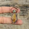 Citrine Rough Gemstone Pendant Electroformed Copper Pendant Handmade Green Tourmaline Rough Pendant Electroformed Copper Jewelry For Gift