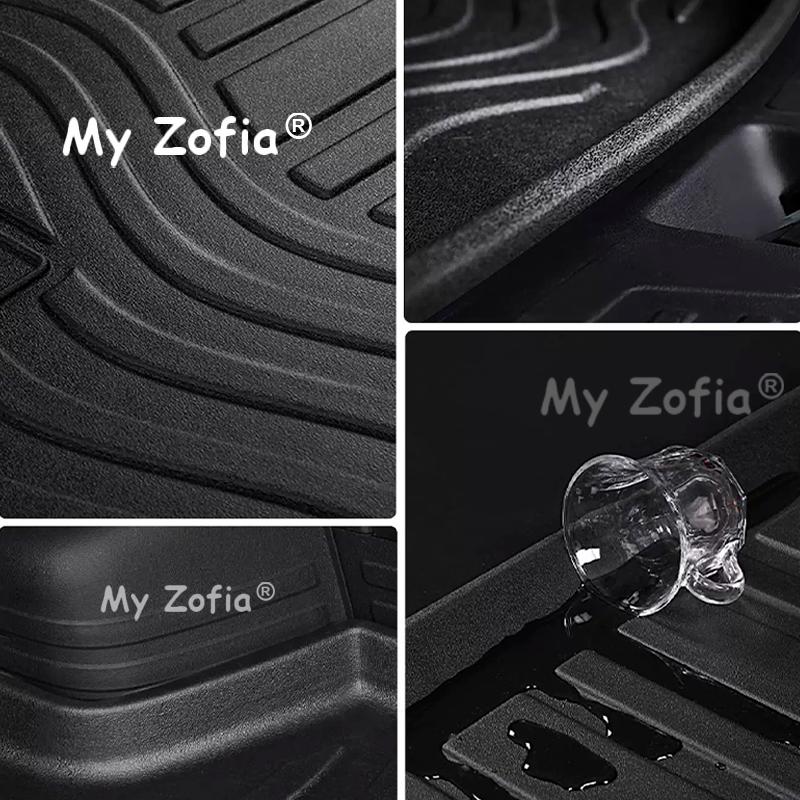 For ROEWE RX9 MG RX9 2023 2024 2025 2026 Car TPE Custom Trunk Mat All Season Black Cargo Mat Trunk Liners Waterproof Accessories