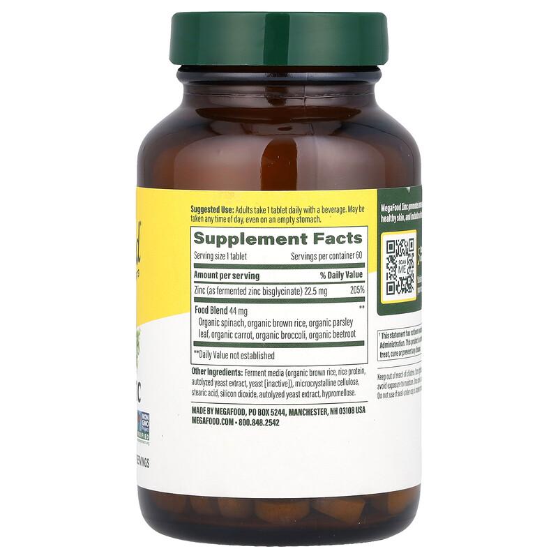 Zinc, 22.5 mg, 60 Tablets