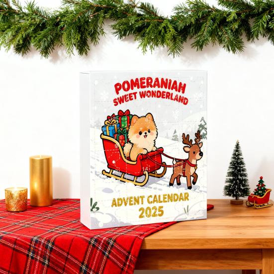 Christmas Advent Calendar Corgi Design 24-Day Countdown Decoration Kid Surprise Advent Calendar Holiday Decor
