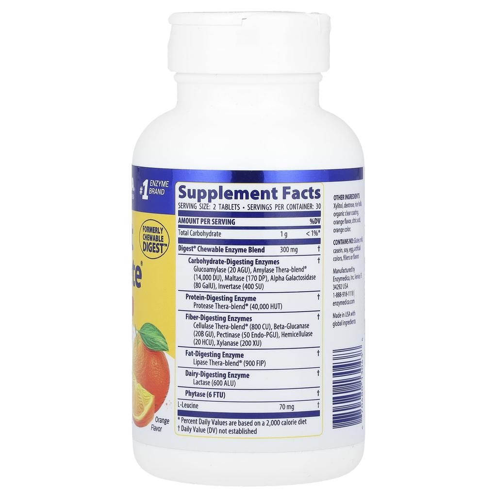 Digest Complete Chewable Orange, 60 Tablets
