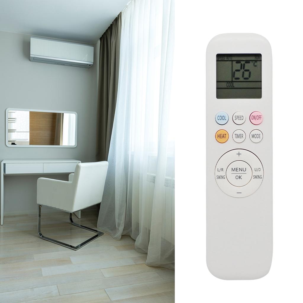 Universal Air Conditioner Remote Control Replacement for Aux YKR-T/011E Air Conditioning LCD A/C Controller White