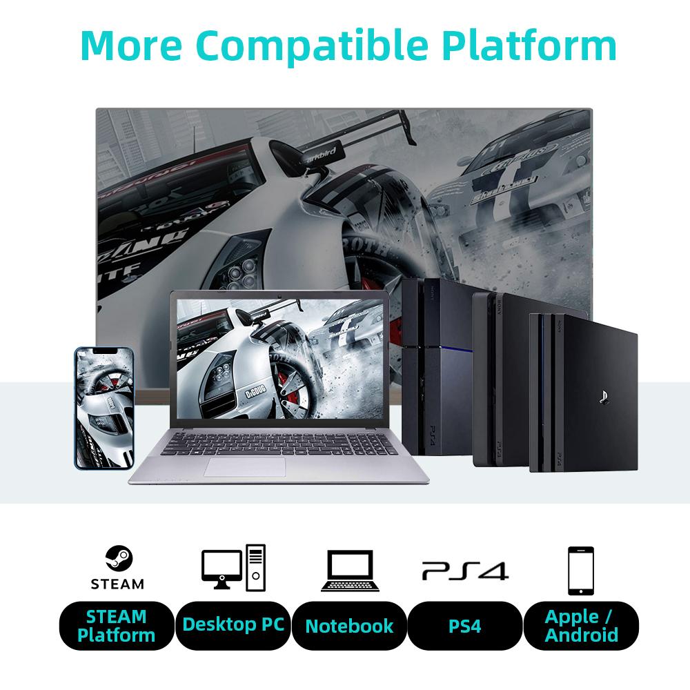 DATA FROG Беспроводной Bluetooth-контроллер для контроллера PS4, удаленный геймпад, совместимый с игровым джойстиком PS4/Slim/Pro с двойной вибрацией для ПК