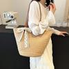 Straw Beach Bag Summer Woven Tote Bag Large Capacity Shoulder Commuting Woven Bag for Women Straw Purses and Handbags Woven Bag